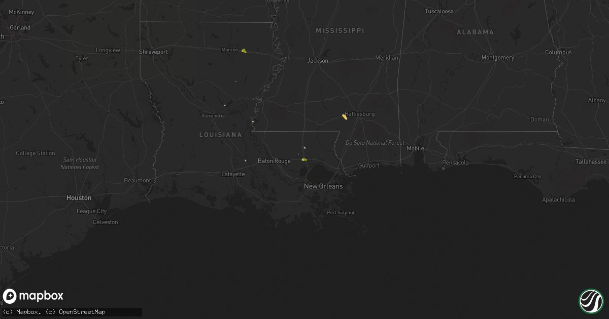 Hail map on April 8, 2014