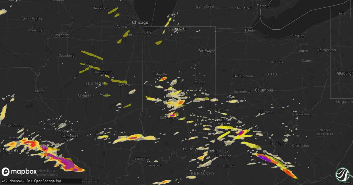 Hail map on April 8, 2015