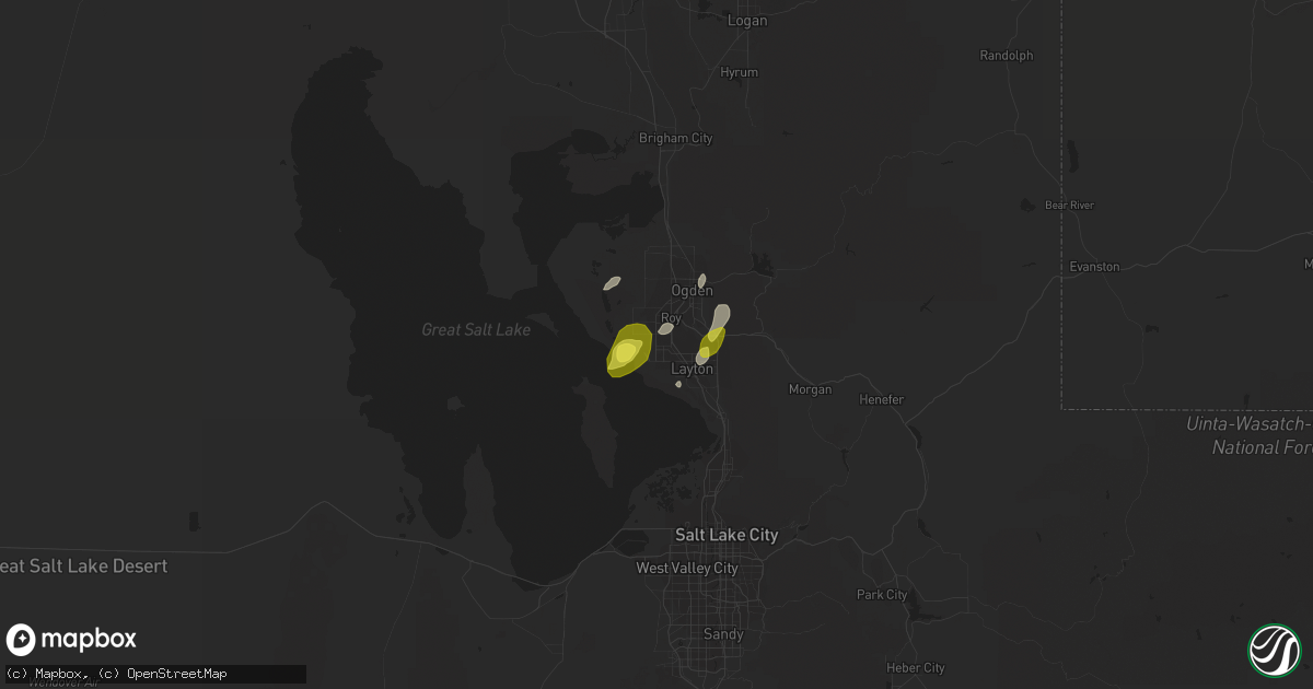 Hail map in Clearfield, UT on April 8, 2017
