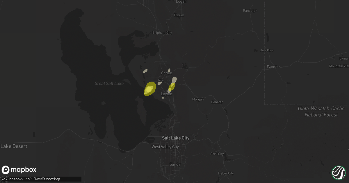 Hail map in Layton, UT on April 8, 2017