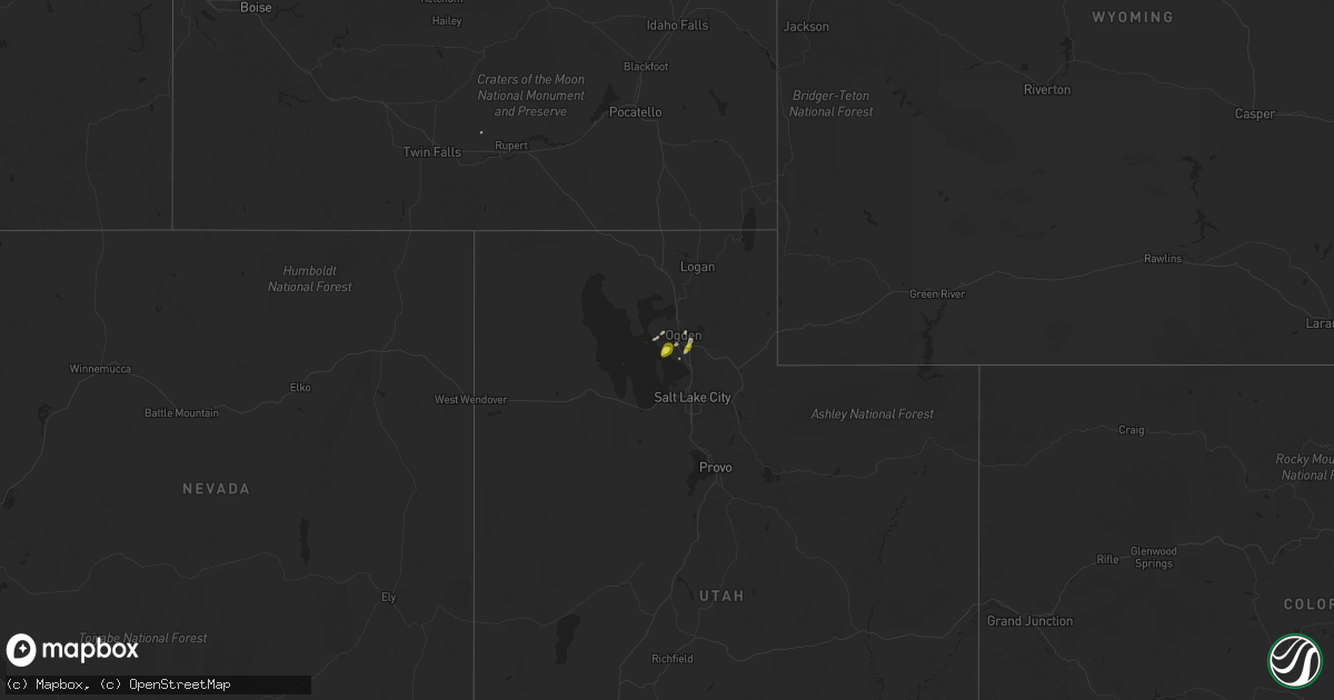 Hail map on April 8, 2017