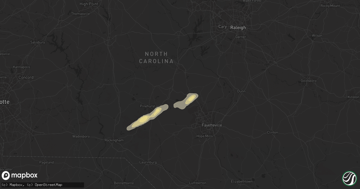 Hail map in Cameron, NC on April 8, 2019