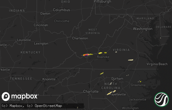 Hail map preview on 04-08-2019