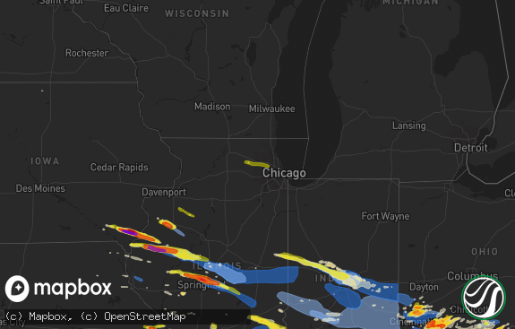 Hail map preview on 04-08-2020