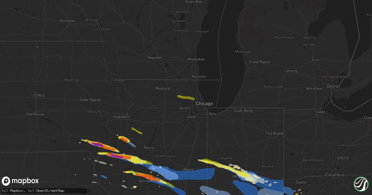 Hail map on April 8, 2020