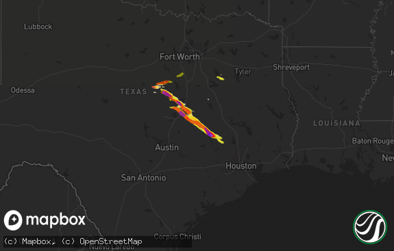 Hail map preview on 04-08-2021