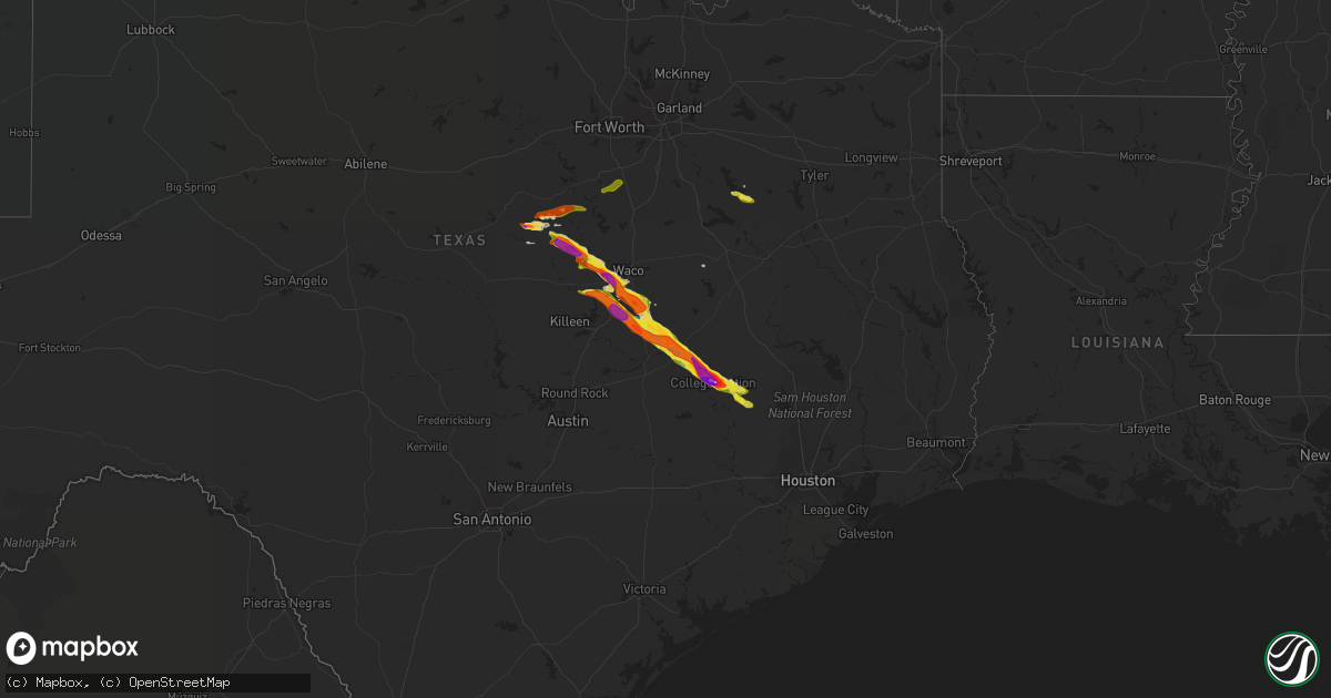 Hail map on April 8, 2021