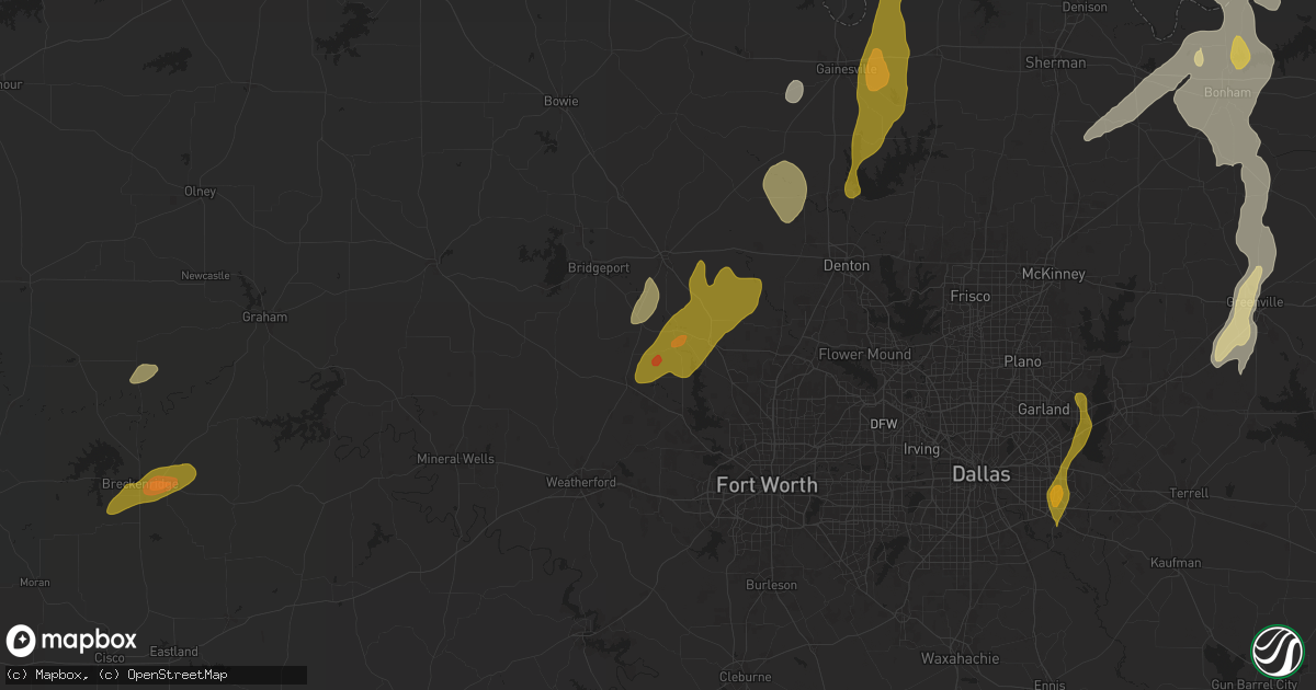Hail map in Boyd, TX on April 8, 2024