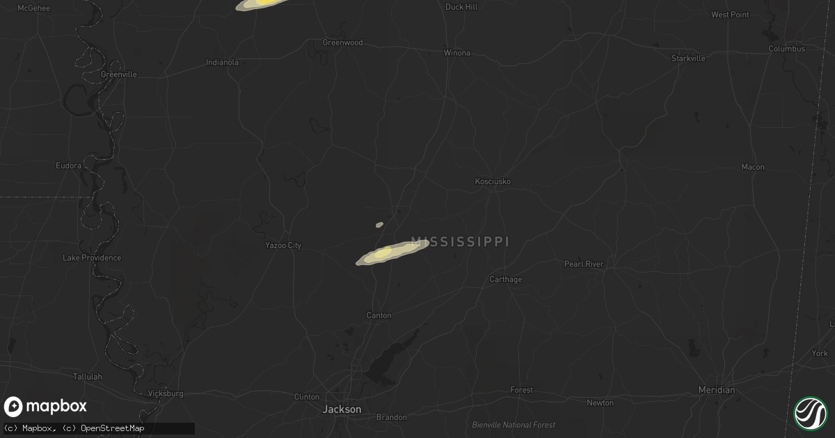 Hail map in Goodman, MS on April 8, 2024