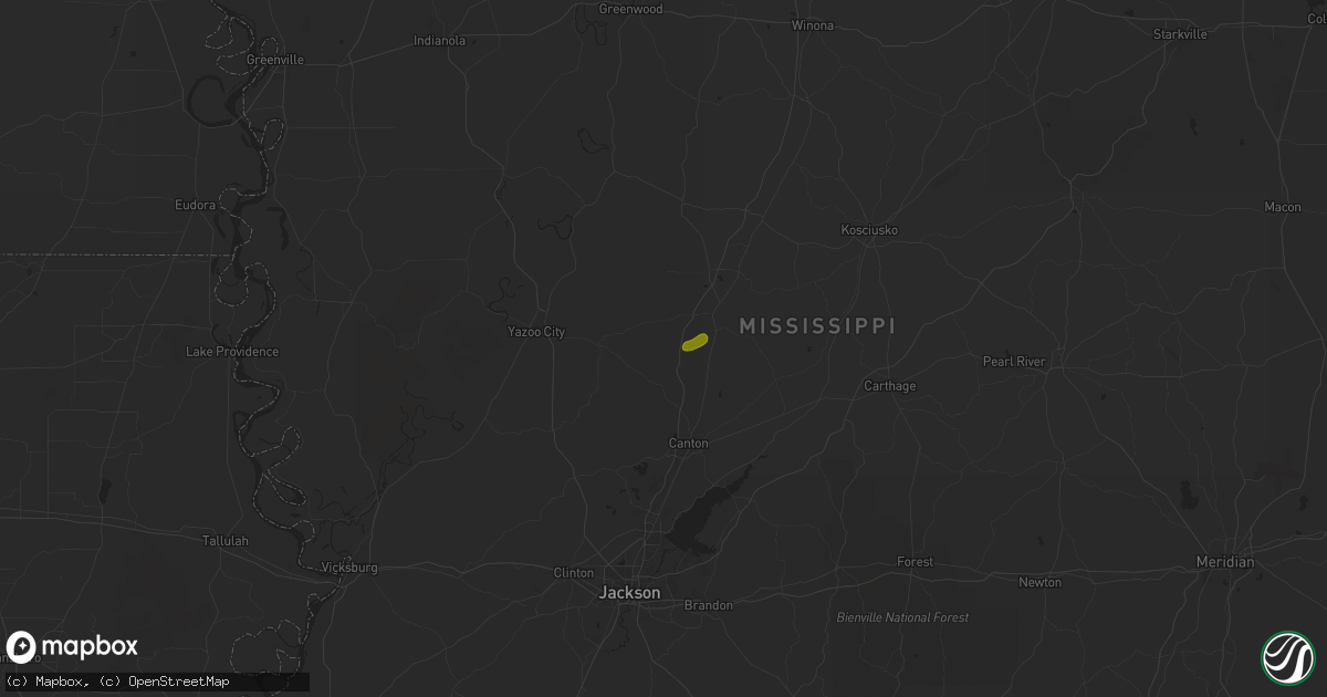 Hail map in Vaughan, MS on April 8, 2024