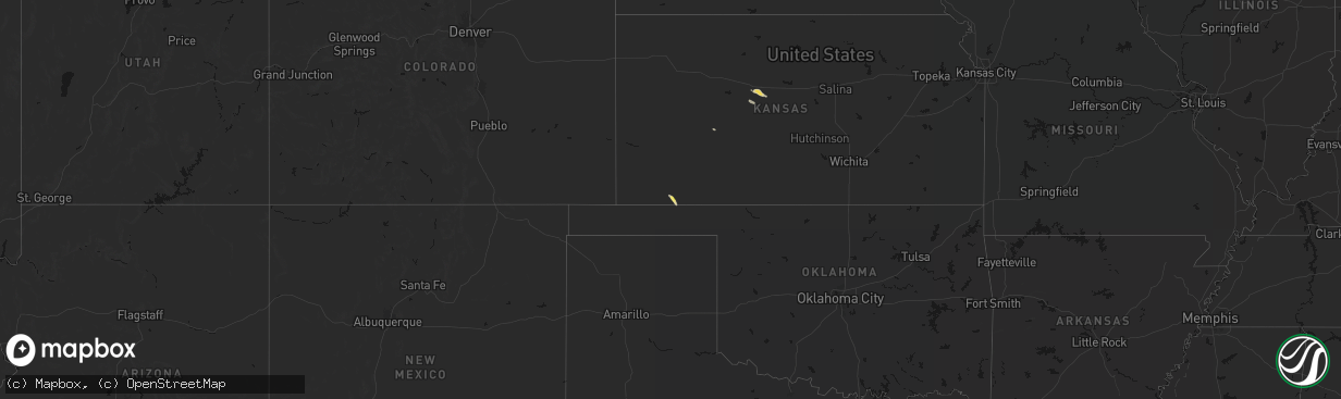 Hail map on April 8, 2026