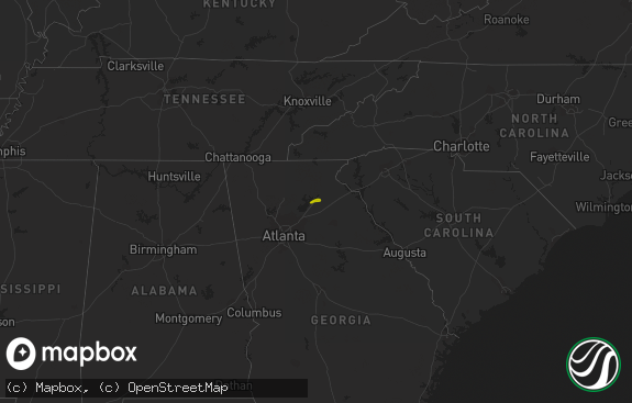 Hail map preview on 04-09-2009