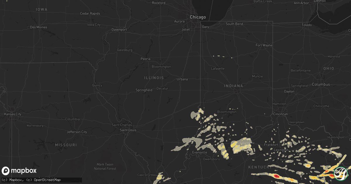 Hail map in Kentucky on April 9, 2011