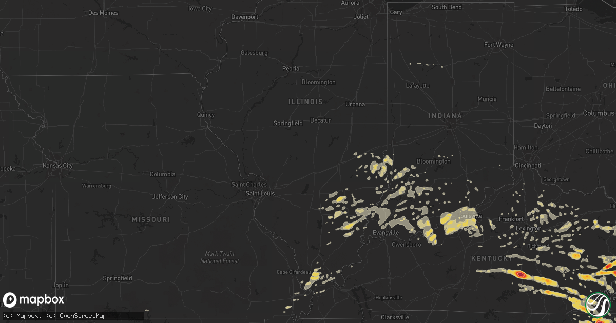 Hail map on April 9, 2011