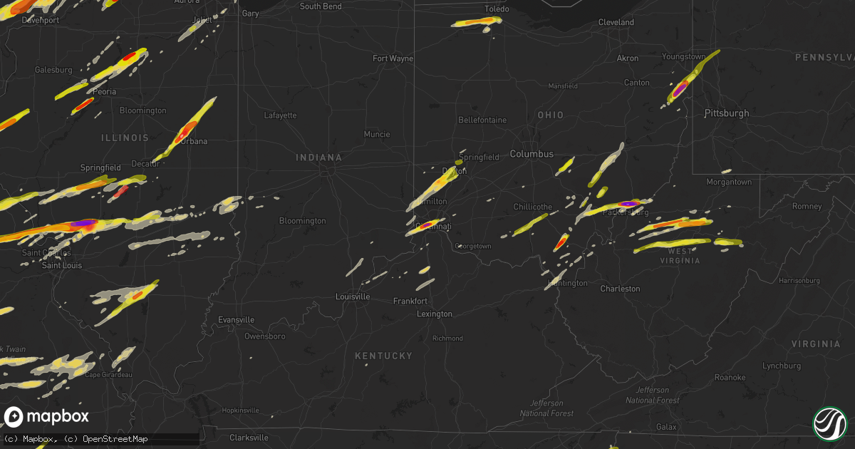 Hail map on April 9, 2015