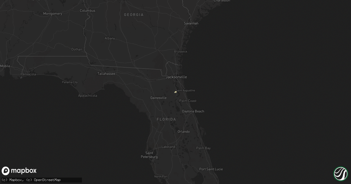 Hail map in Florida on April 9, 2018