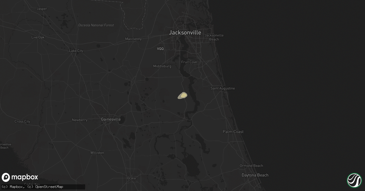 Hail map in Green Cove Springs, FL on April 9, 2018