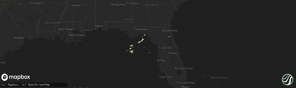 Hail map on April 9, 2018