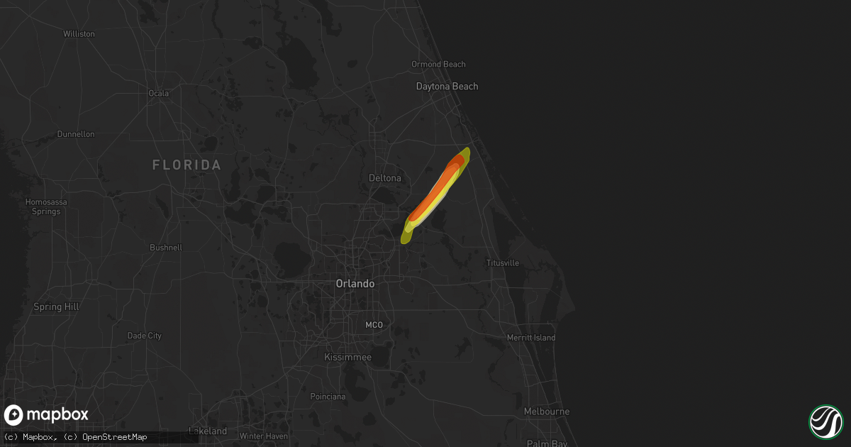 Hail map in Geneva, FL on April 9, 2019