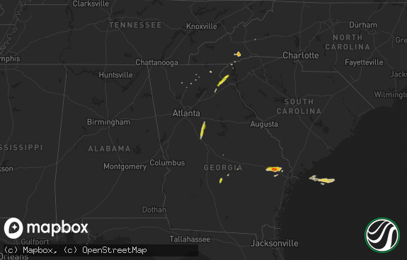 Hail map preview on 04-09-2019