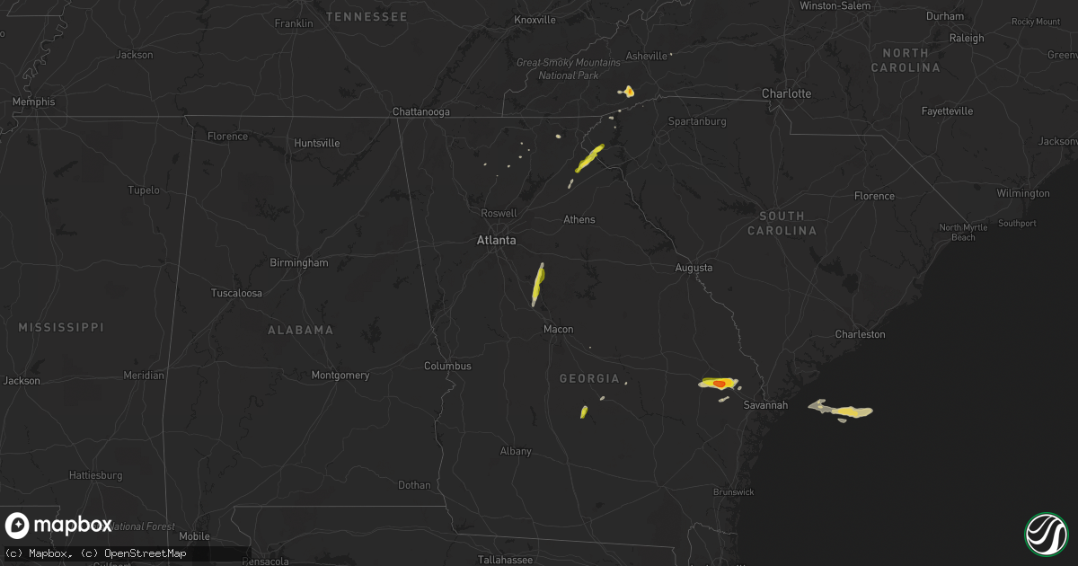 Hail map on April 9, 2019