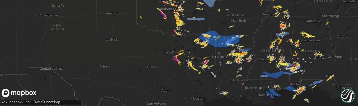 Hail map on April 9, 2021