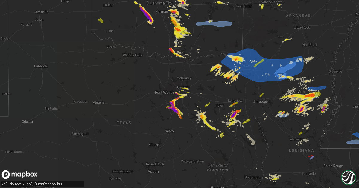 Hail map on April 9, 2021