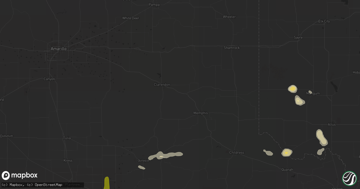 Hail map in Eldorado, OK on April 9, 2023