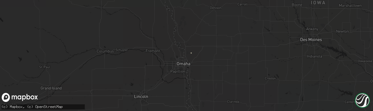 Hail map in Crescent, IA on April 9, 2026