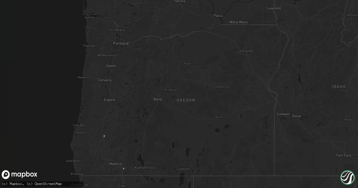 Hail map in Oregon on April 9, 2026