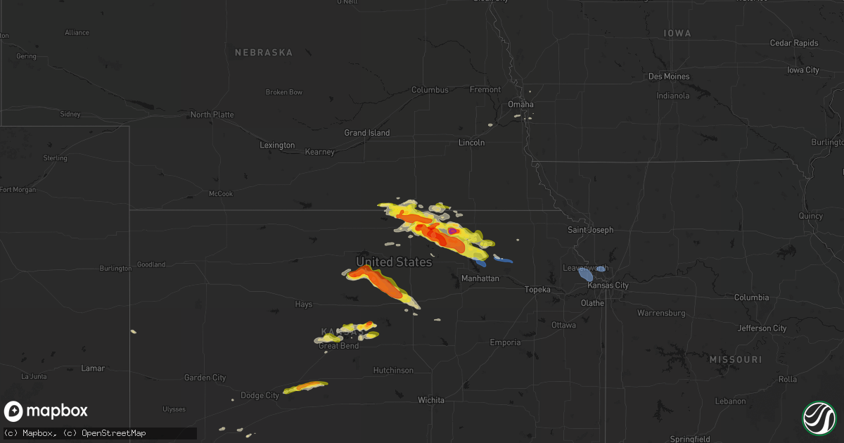 Hail map on April 9, 2026