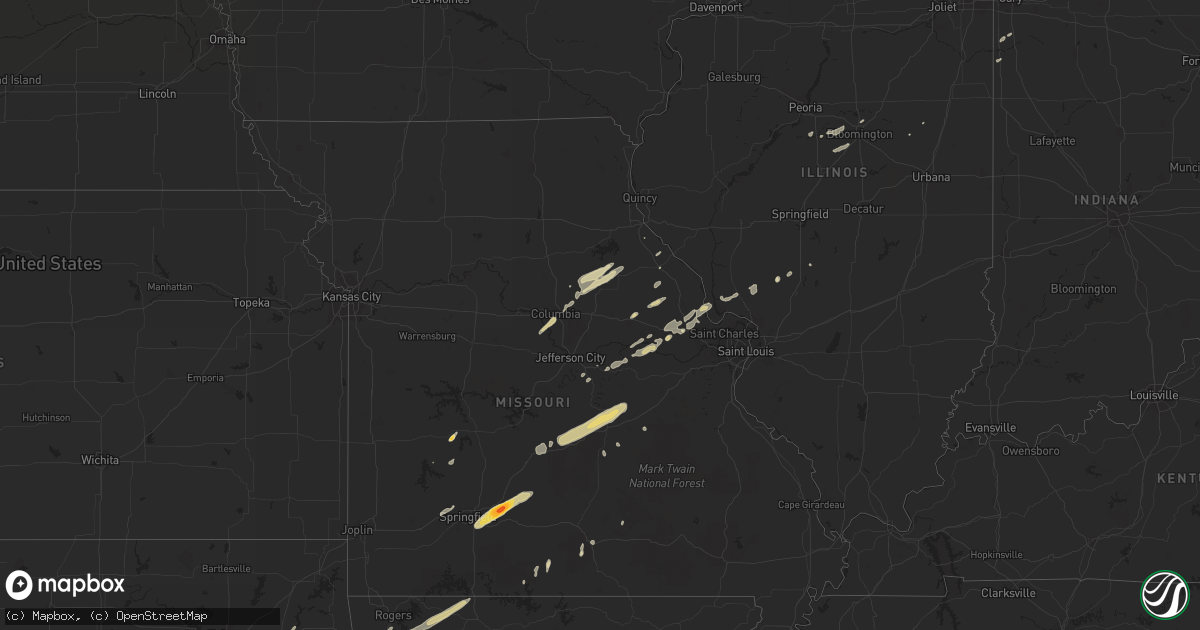 Hail map in Michigan on April 10, 2011