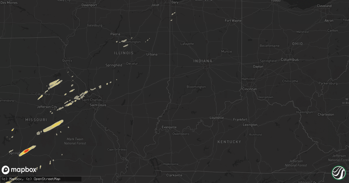 Hail map on April 10, 2011
