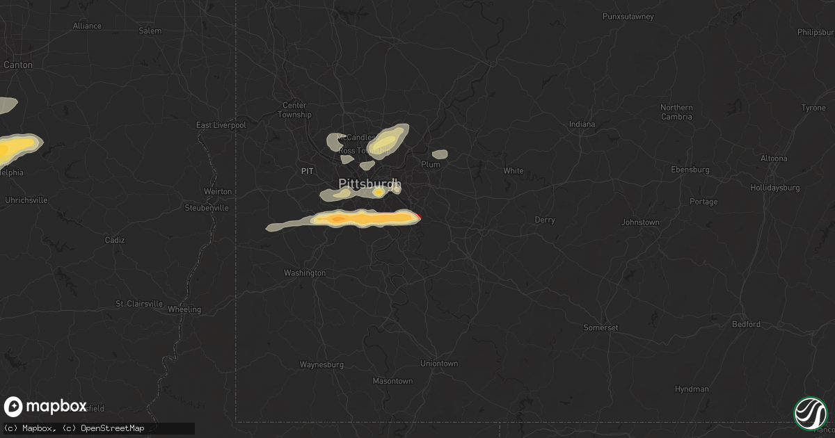 Hail map in Mckeesport, PA on April 10, 2013