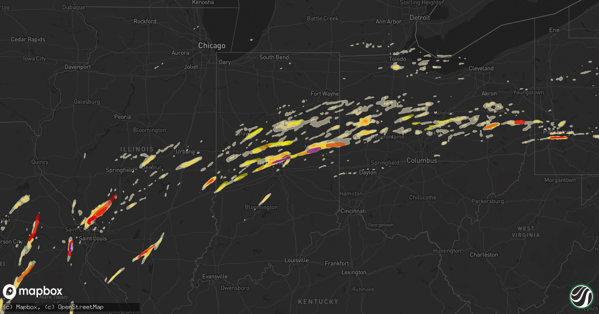 Hail map on April 10, 2013