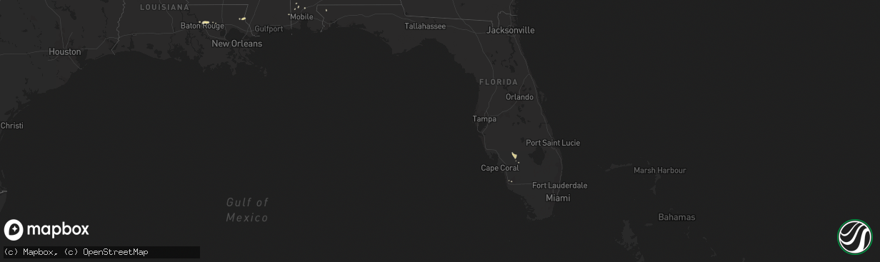 Hail map in Florida on April 10, 2015