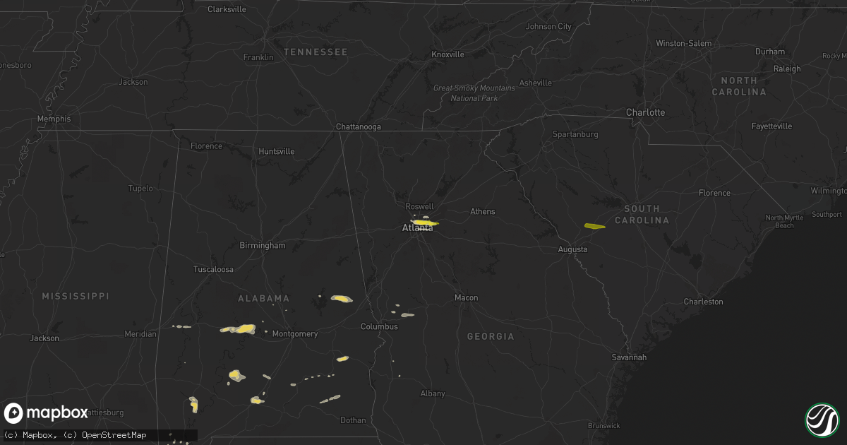 Hail map on April 10, 2015