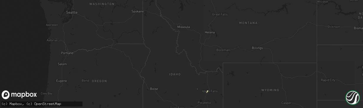 Hail map in Idaho on April 10, 2016