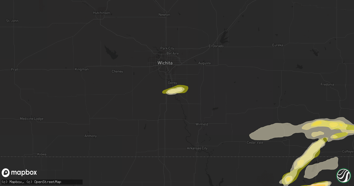 Hail map in Mulvane, KS on April 10, 2016
