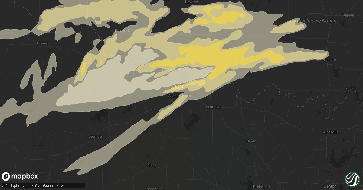 Hail map in Wichita Falls, TX on April 10, 2016
