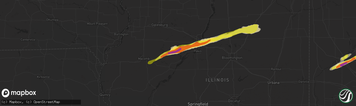 Hail map in Canton, IL on April 10, 2017