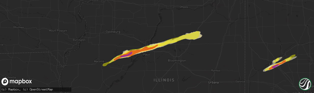 Hail map in Washington, IL on April 10, 2017