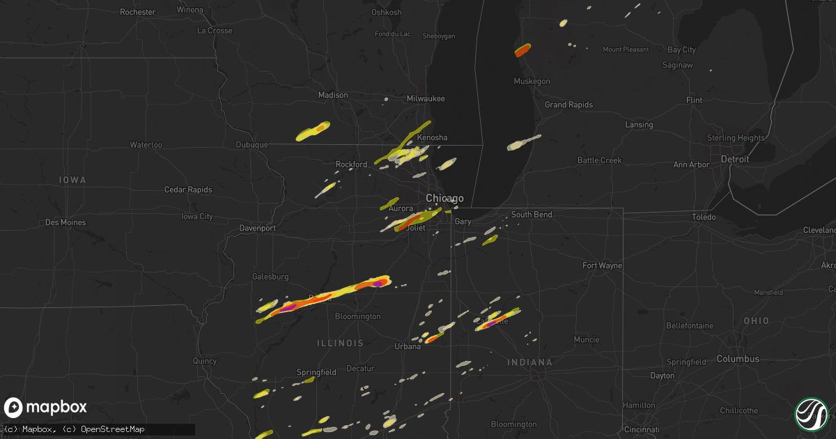 Hail map on April 10, 2017