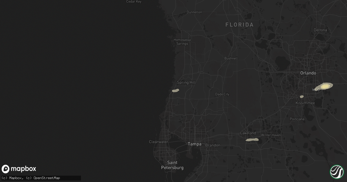 Hail map in Hudson, FL on April 10, 2018