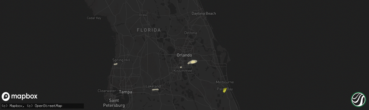 Hail map in Orlando, FL on April 10, 2018