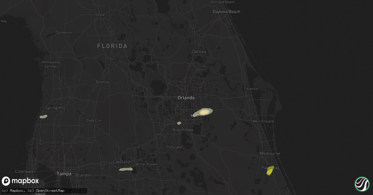 Hail map in Orlando, FL on April 10, 2018