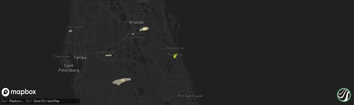 Hail map in Palm Bay, FL on April 10, 2018