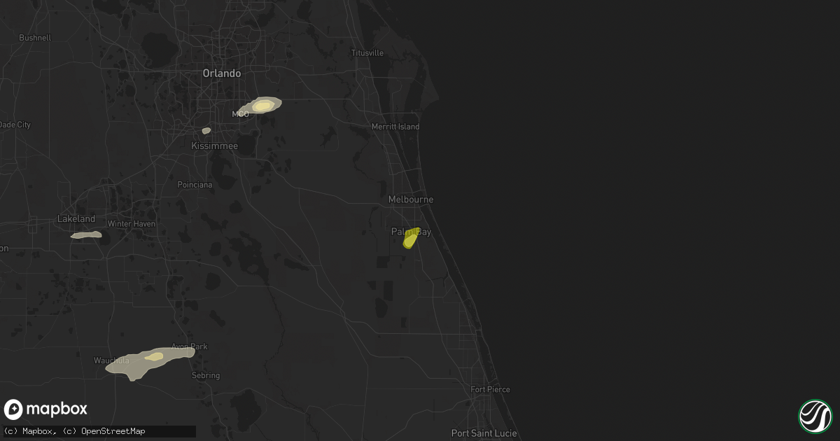 Hail map in Palm Bay, FL on April 10, 2018