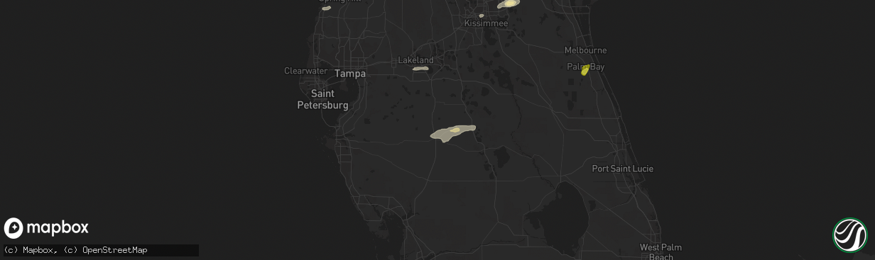 Hail map in Wauchula, FL on April 10, 2018