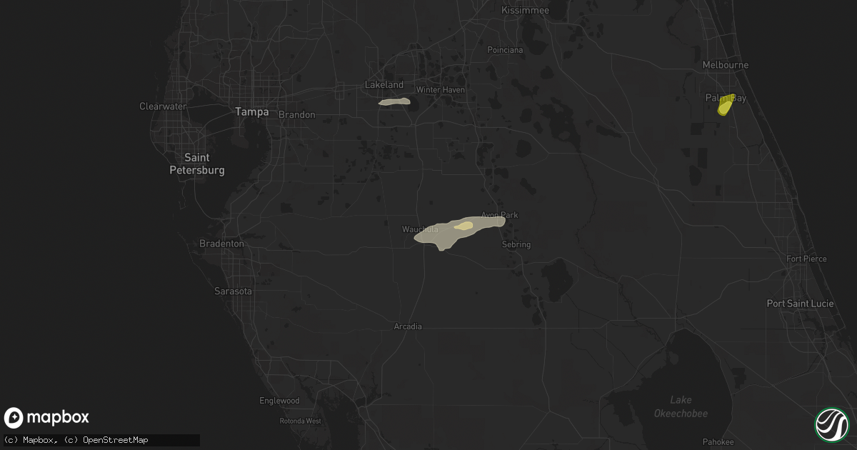 Hail map in Wauchula, FL on April 10, 2018